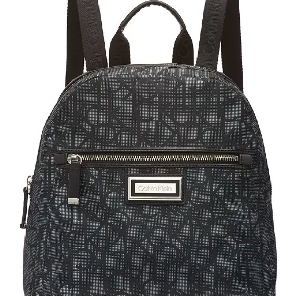 Calvin Klein Handbags - Calvin Klein Black Monogram Backpack